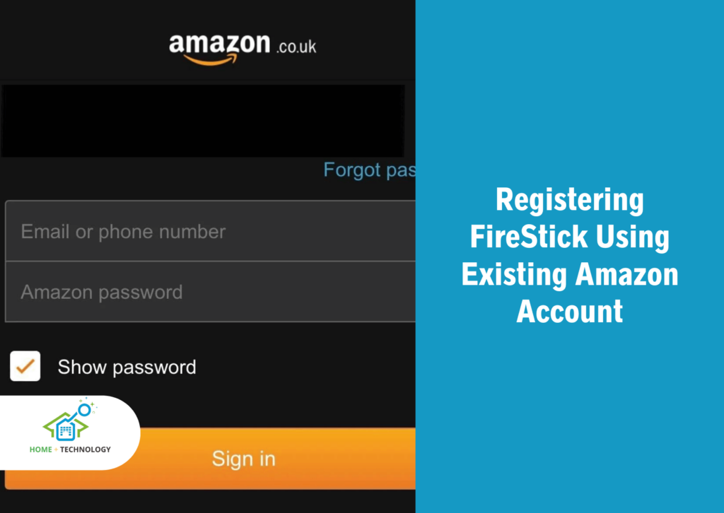 FireStick registration Using Existing Amazon Account
