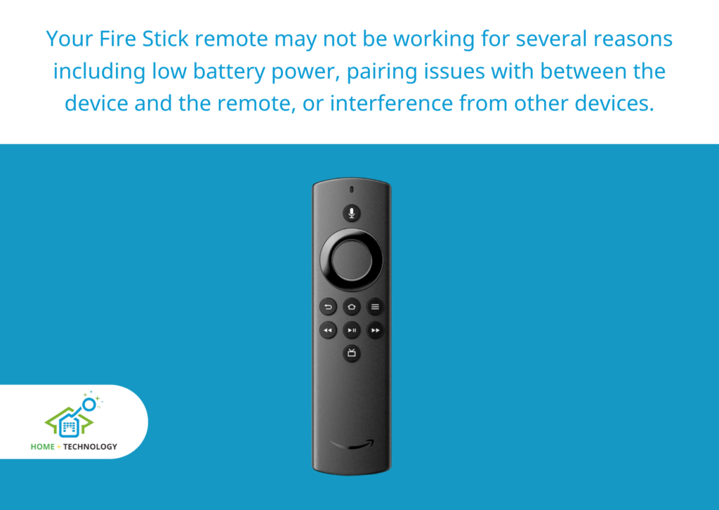 A Firestick remote in blue background.