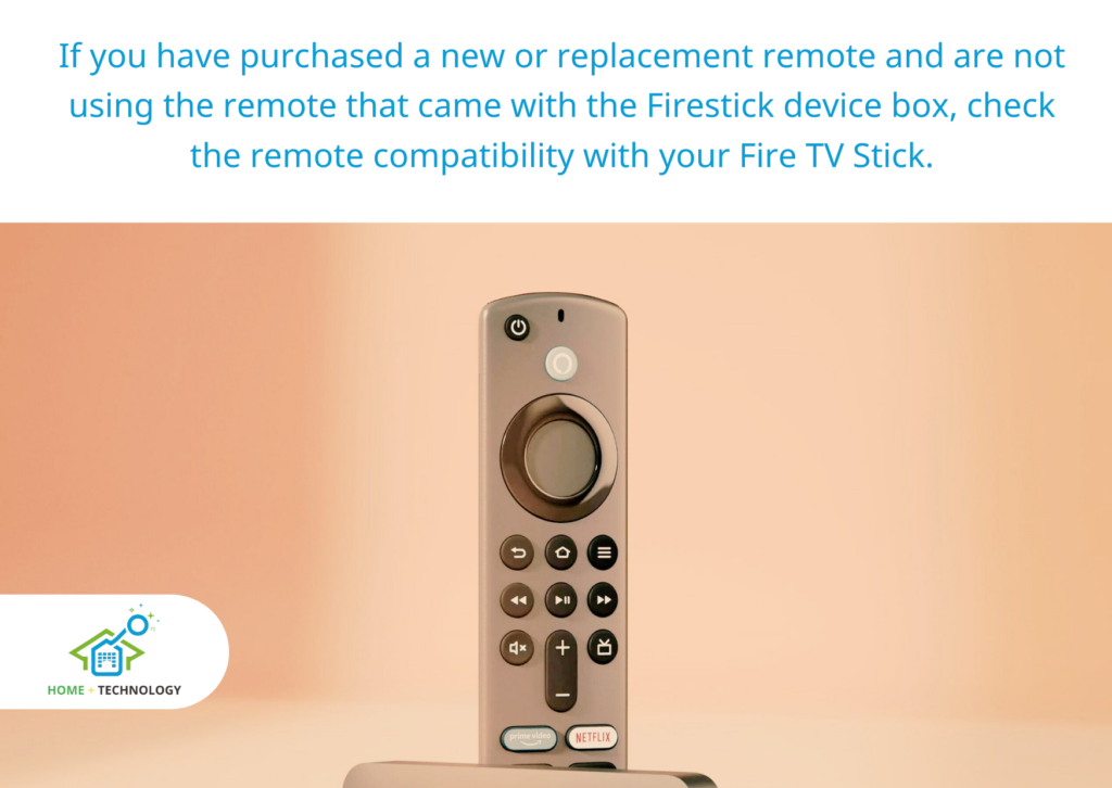 Firestick remote in orange background.