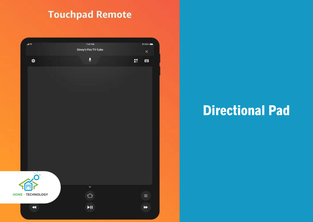 A picture of Fire TV touchpad remote App.