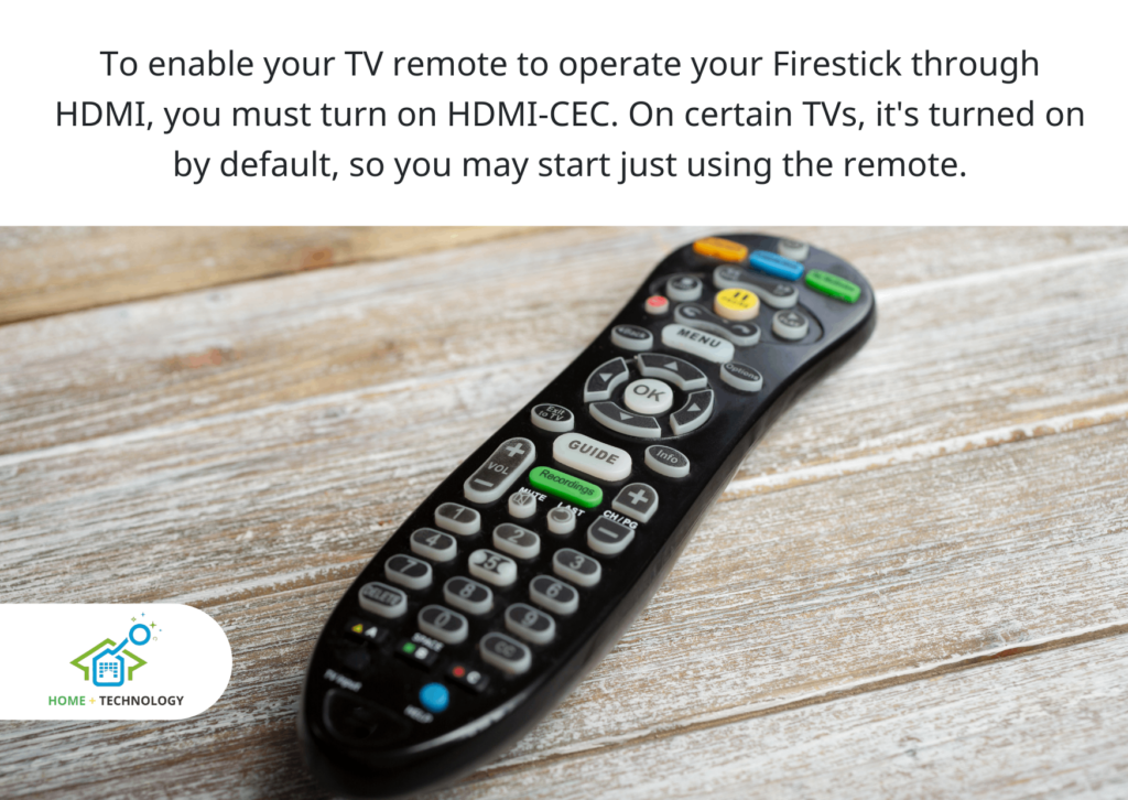 Picture showing universal remote for firestick.
