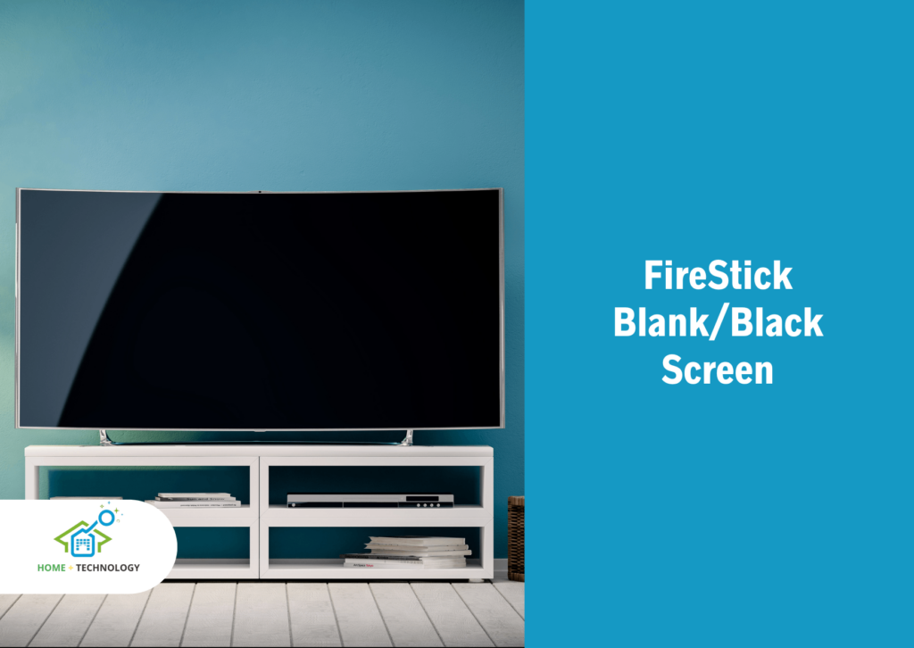 TV showing a blank/black screen.