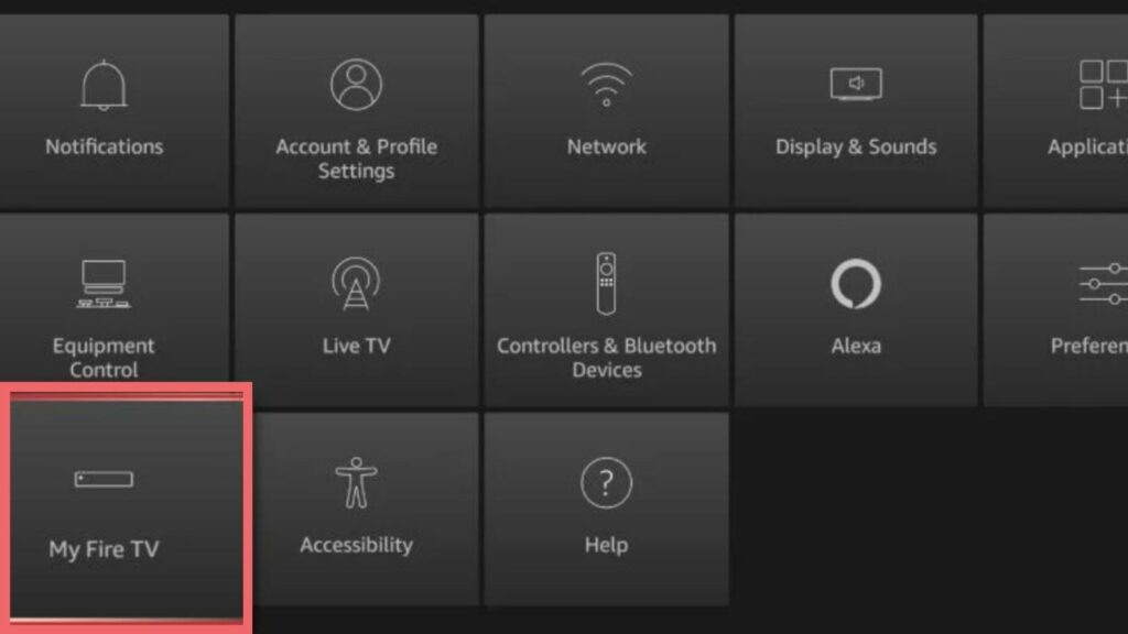 My Fire TV Option in Settings